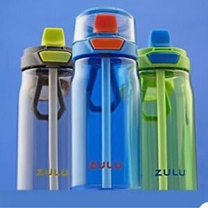 ZULU 3 Tritan Water Bottles Flex 3 Pack GrayBlackGreen 16 OZ